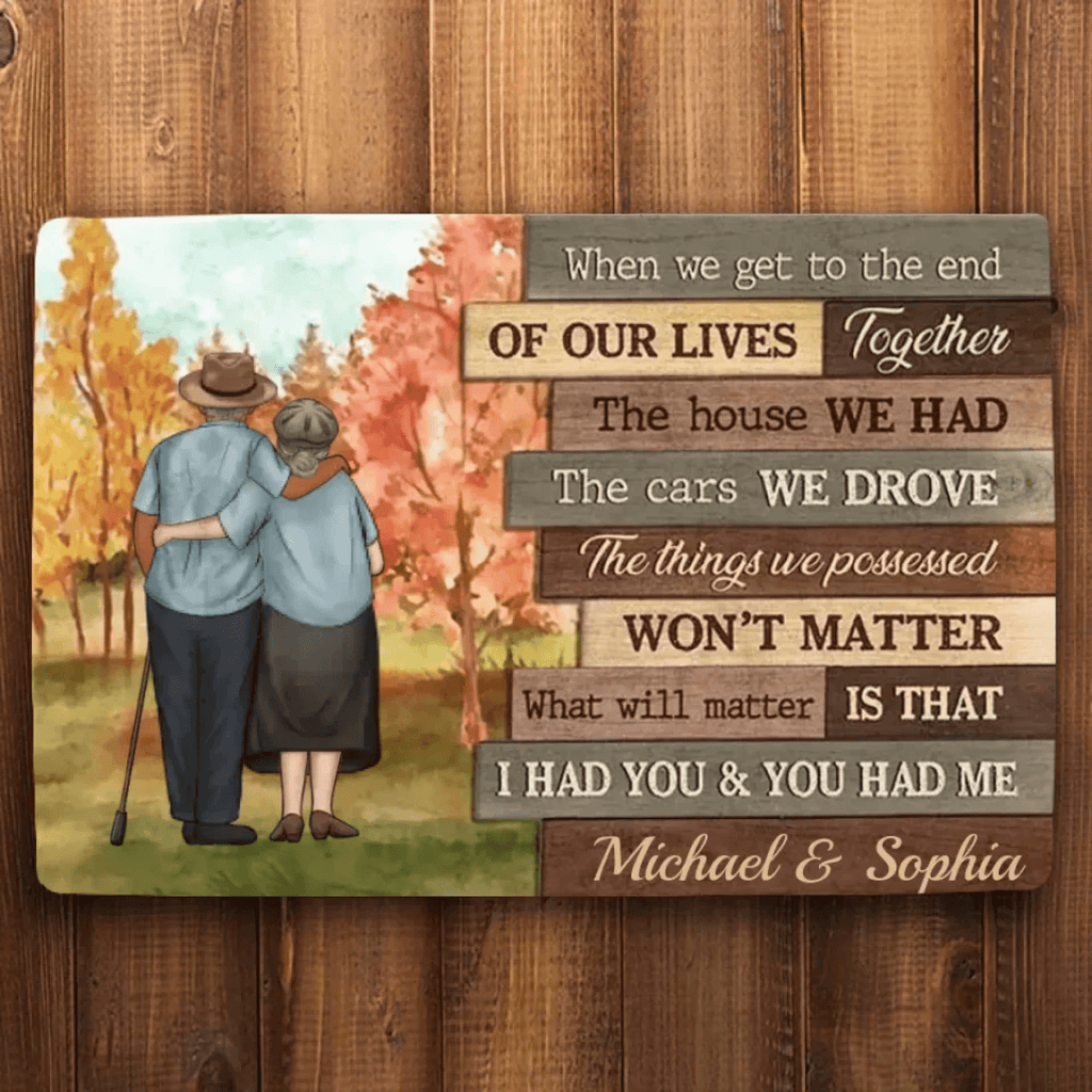At The End Of Our Lives - Personalized Horizontal Mat - Gift For Couples, Husband Wife 710028 - D - DiyGiftly