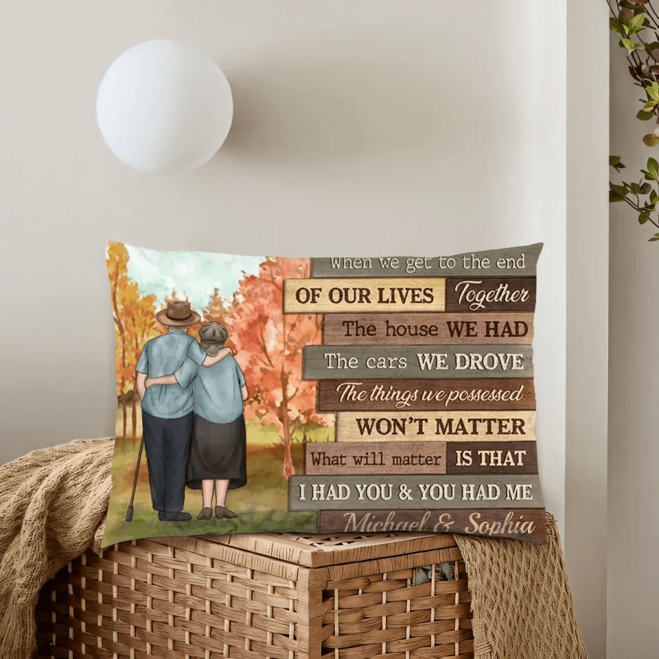 At The End Of Our Lives - Personalized Horizontal Pillow - Gift For Couples, Husband Wife 714540 - B - DiyGiftly