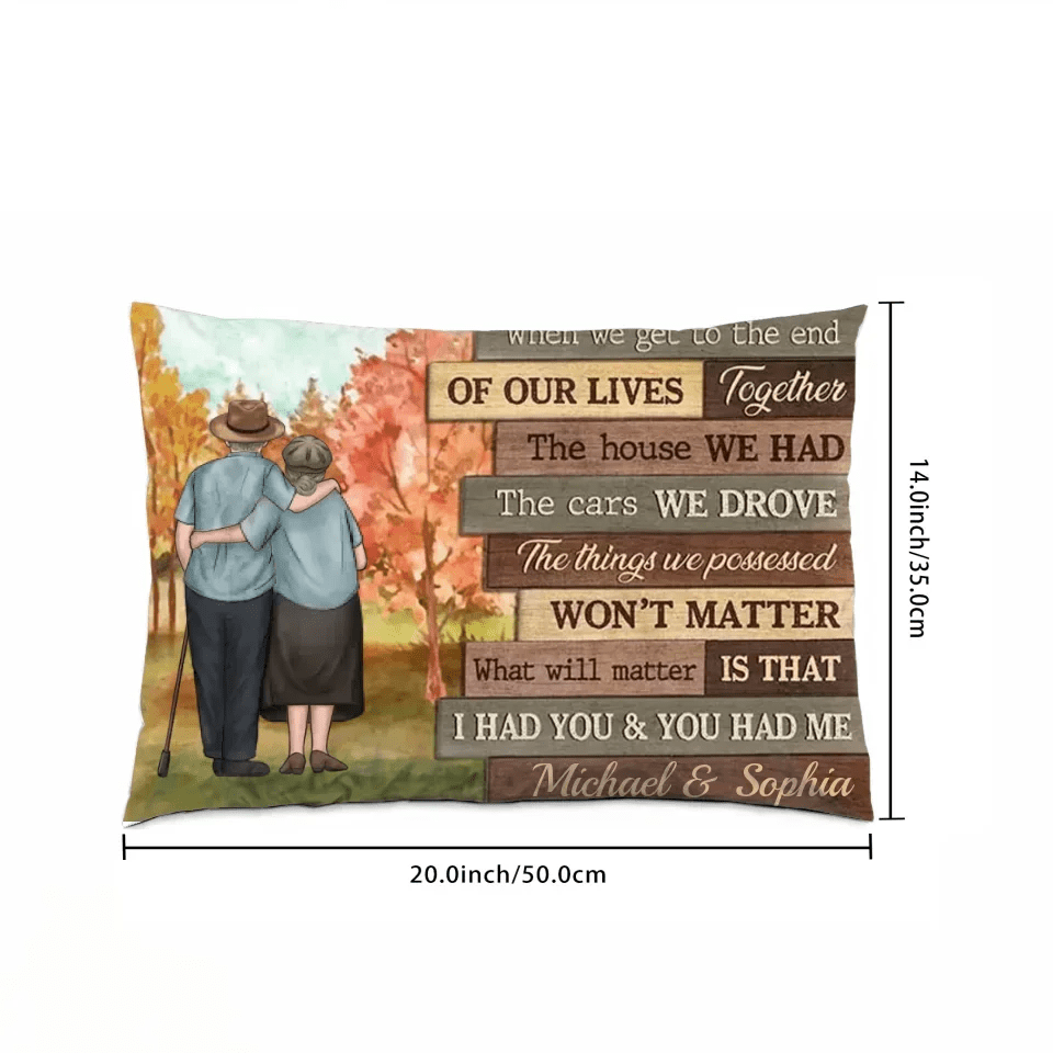 At The End Of Our Lives - Personalized Horizontal Pillow - Gift For Couples, Husband Wife 714540 - B - DiyGiftly