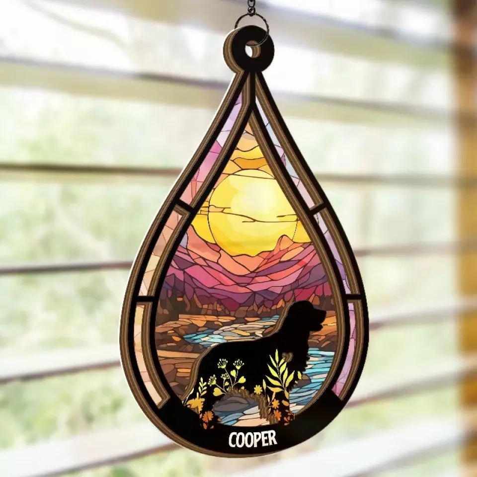 At The Rainbow Bridge, Wrapped In Eternal Warmth - Memorial Personalized Window Hanging Suncatcher Ornament - Sympathy Gift For Pet Owners, Pet Lovers 667874 - DiyGiftly