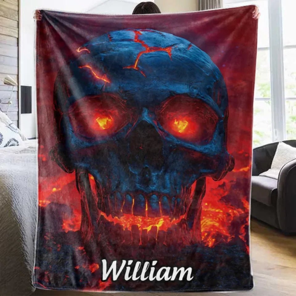 Awesome Skull - Personalized Skull Quilt Set 750050 - DiyGiftly