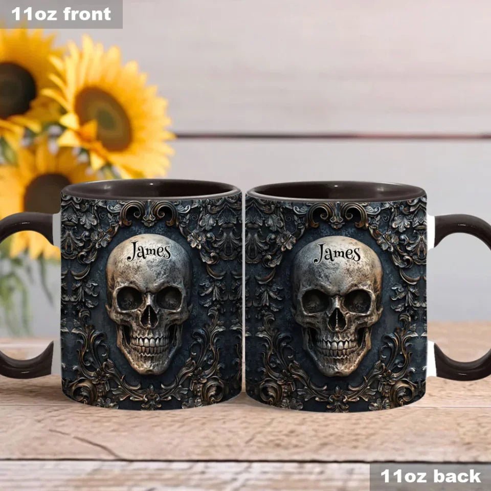 Awsome Skull - Personalized Skul Accent Mug 748957 - DiyGiftly