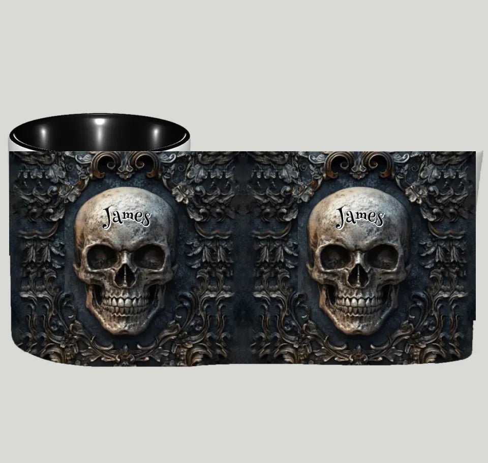Awsome Skull - Personalized Skul Accent Mug 748957 - DiyGiftly