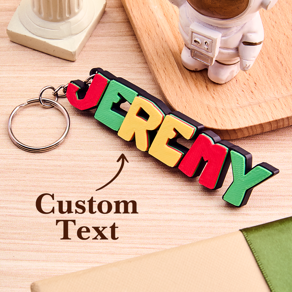 custom name plate backpack charm personalized cartoon keyring gift for daughter back to school product photo
