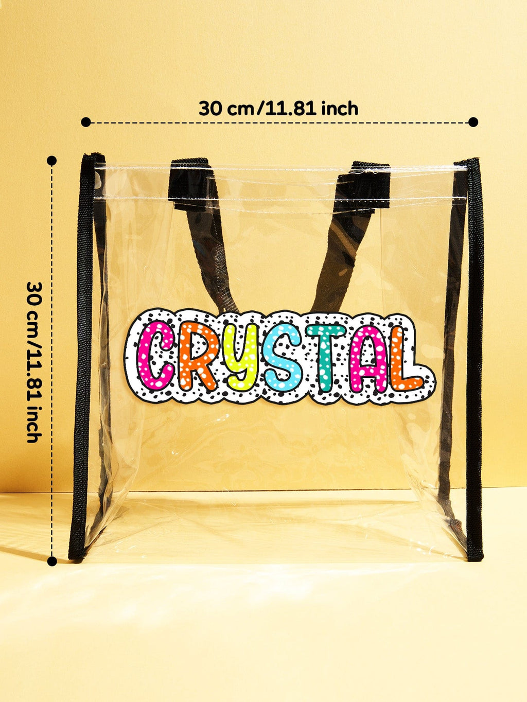 Personalized Name Clear Tote Bag - Ideal Wedding Gift