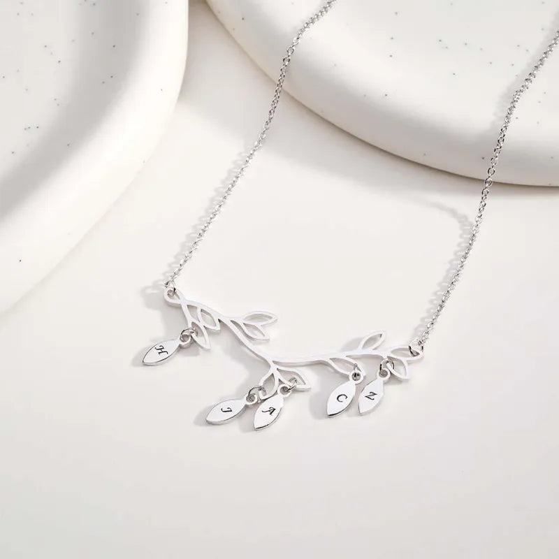 custom engraved necklace tree optional quantity pendant trendy wedding detail view