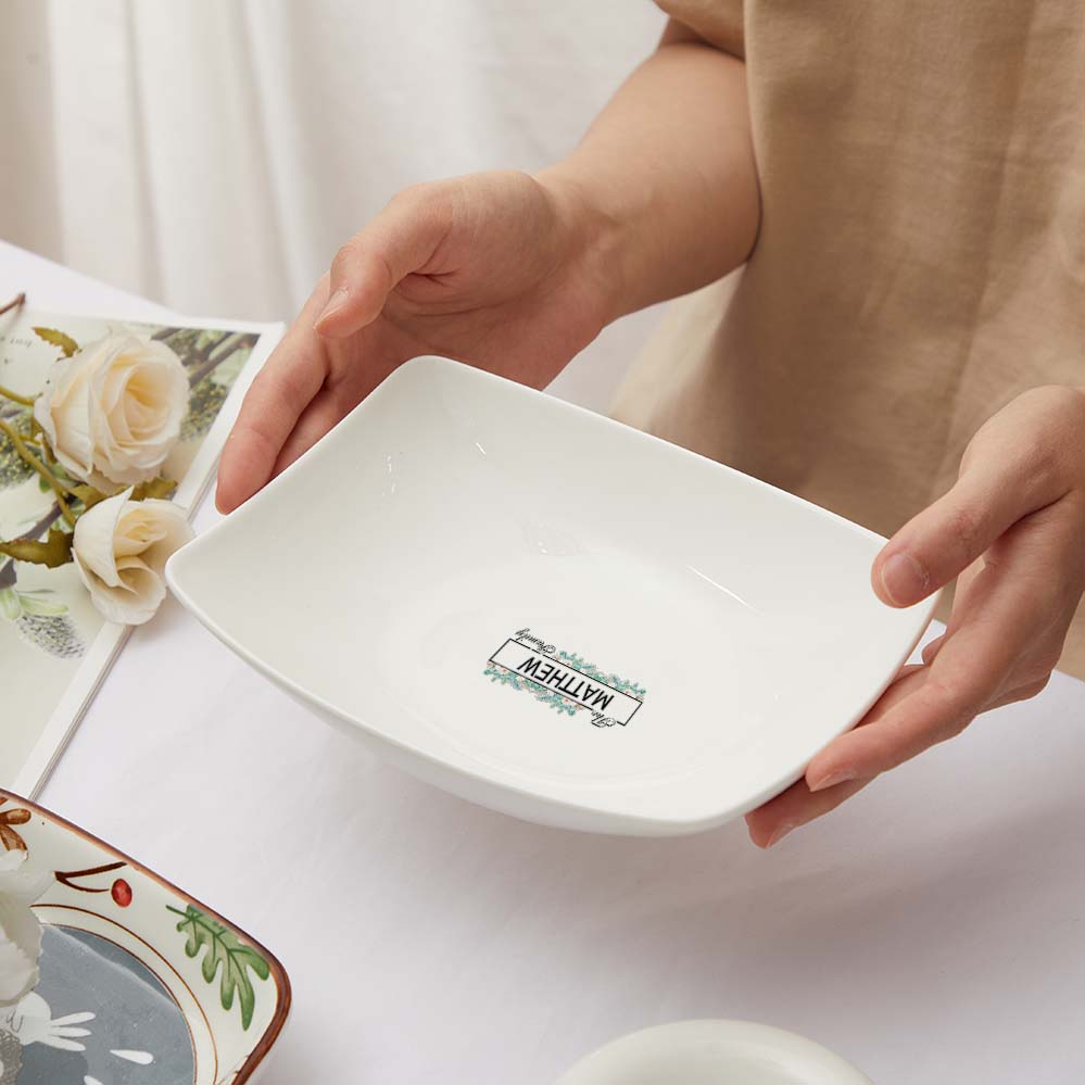 Custom Name Plate Personalized Engraved Tableware Plate