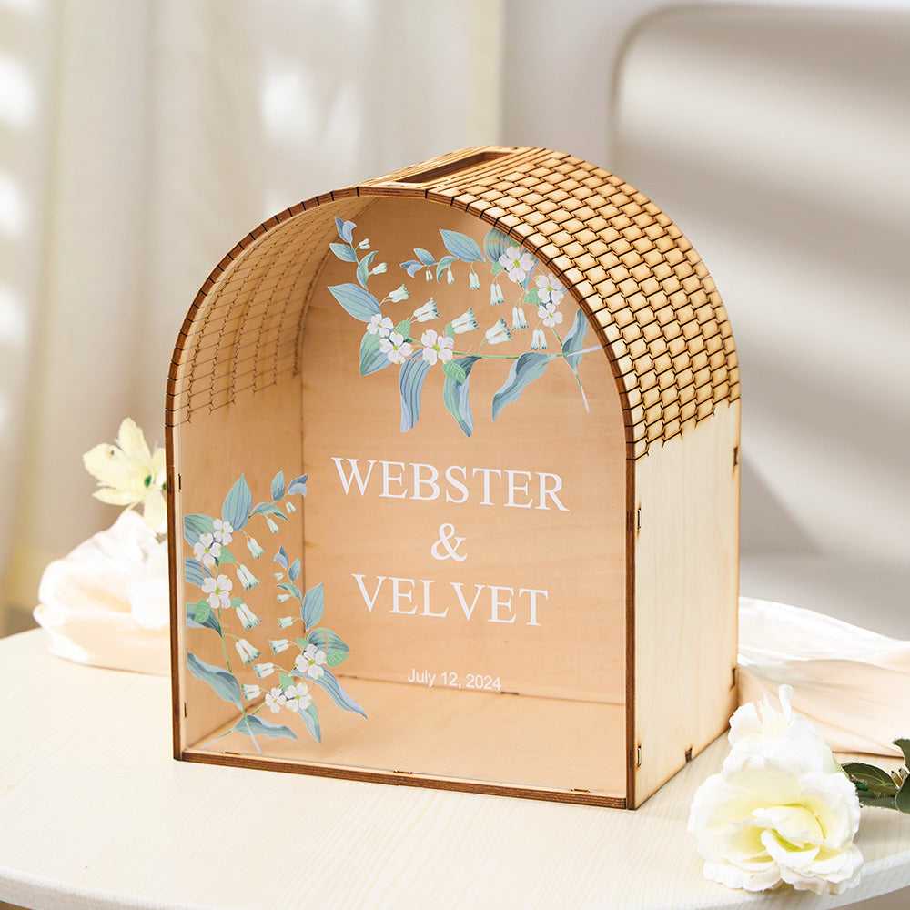 Personalized Wedding Card Box Arch Wedding Memory Box Wedding Gift for Couple