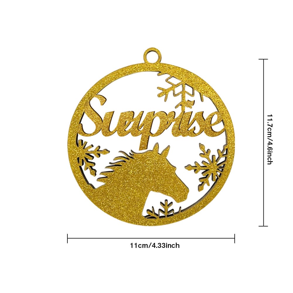 Customized Christmas Tree Ornament Hanging Decoration with Horse