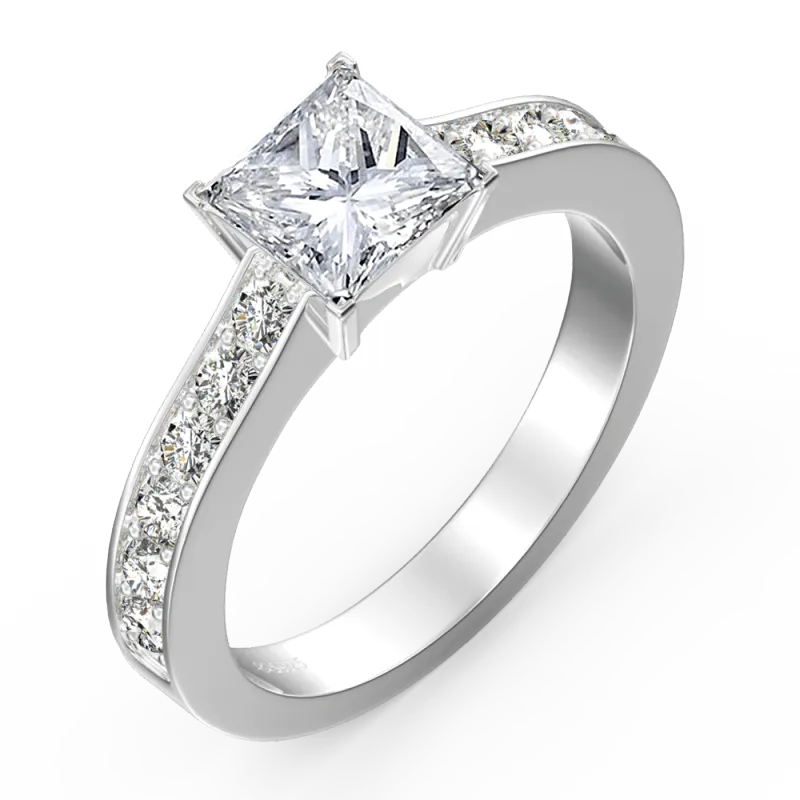 Personalized Birthstone Silver Ring Eternity Ring Wedding Gift Valentines Gift