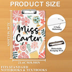 Custom Text Name Folder with Floral Stationery Design – Teacher's Day & Back to School Gift