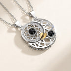 Custom Sun And Moon Couple Projection Necklace