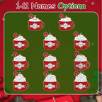 Personalized Family Hot Cocoa Ornament with Name Christmas Ornament for Family Gift