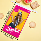 Personalized Treat Bag with Photo Name Snack Bag Birthday Party Favor Gift for Girl