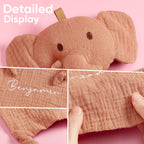 Personalized Baby Soothing Towel Soft Sleeping Animal Towel with Embroidered Name Gift for Baby