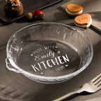 kitchen love custom name ceramic pie plate for kitchen decor
