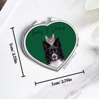Personalized Pet Portrait A Little Pet Love in Your Bag Compact Mirror