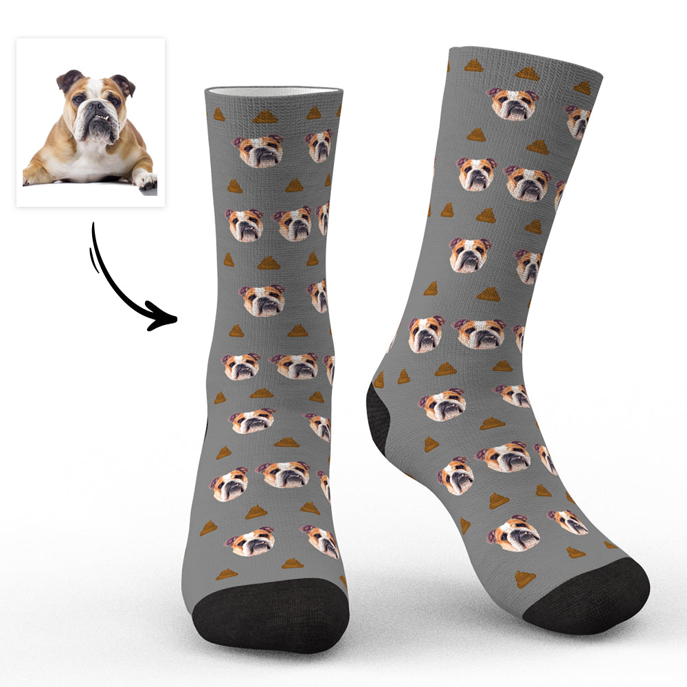 Green Socks for Pet Lover Gifting Funny All Over Face Print
