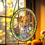 Personalized Photo Love Feels Close Again Suncatcher Ornament F