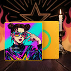 FridgeBeats Framed 4.0 Custom Anime-style Music Fridge Magnet and Photo with Colorful Frame Music Wall Photo Sticker Music Movement