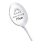 Good Morning Coffee Spoon Stainless Steel Spoon Gift for Nana Papa Mom