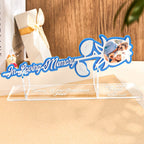 Personalized Rose Acrylic Ornament Custom Photo In Loving Memory Rose Sign