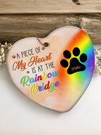 personalized design ornament dog rainbow bridge memorial hanging keepsake memorial design