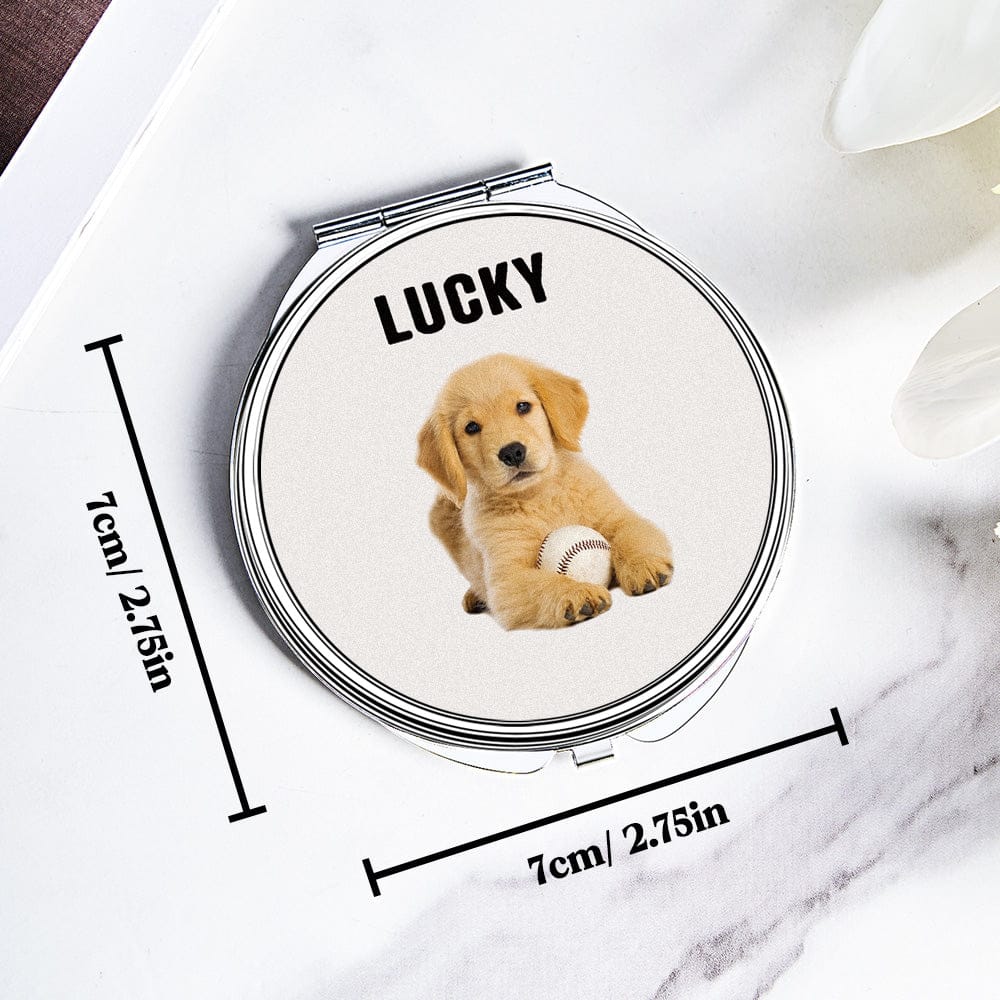 A Little Pet Love in Your Bag Travel Friendly Pocket Mirror Compact Mirror