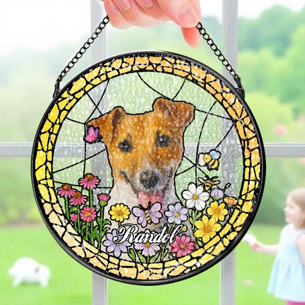 F Suncatcher Ornament Personalized Photo Love Feels Close Again