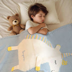 Personalized Knitted Blanket Unicorn Blanket with Embroidered Name Gift for Baby