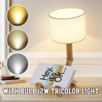robot table creative bedside table lamp wooden for living room decor