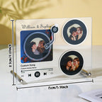 Personalized Rotatable Photo Vinyl Record Tap to Play NFC Music Record Plaque Gift for Lover