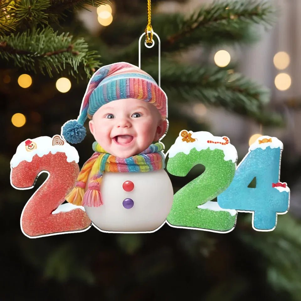 Baby First Christmas 2024 - Personalized Custom Acrylic Ornament 718614 - DiyGiftly