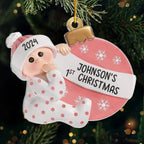 Baby First Christmas - Family Personalized Custom Ornament - Acrylic Custom Shaped - First Christmas Gift For Baby 677276 - DiyGiftly