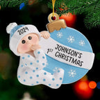 Baby First Christmas - Family Personalized Custom Ornament - Acrylic Custom Shaped - First Christmas Gift For Baby 677276 - DiyGiftly