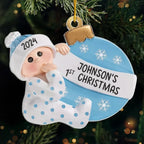 Baby First Christmas - Family Personalized Custom Ornament - Acrylic Custom Shaped - First Christmas Gift For Baby 677276 - DiyGiftly