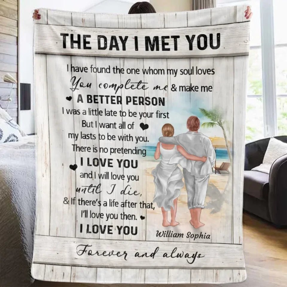 Back View Couple Walking On The Beach Landscape The Day I Met You 715258 - DiyGiftly