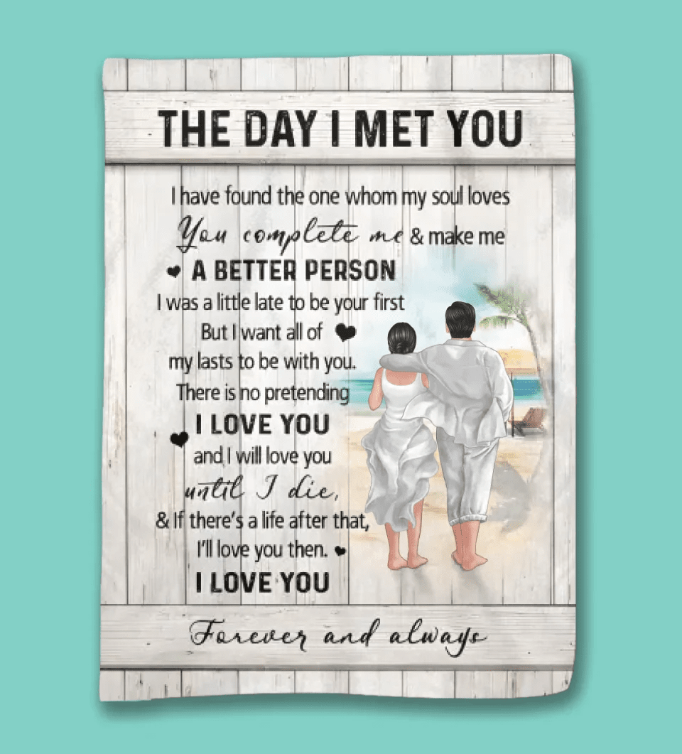 Back View Couple Walking On The Beach Landscape The Day I Met You 715258 - DiyGiftly