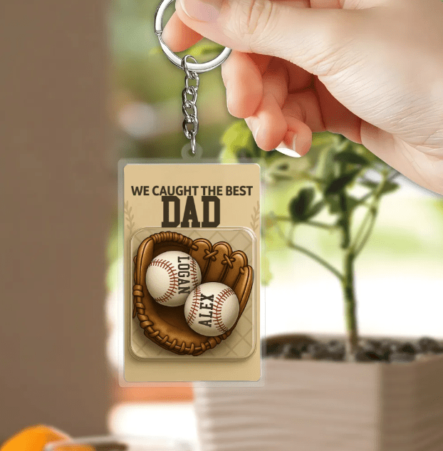 Baseball Dad - Acrylic Keychain - Father's Day Gift for Dad, Family Member 17041920 - DiyGiftly