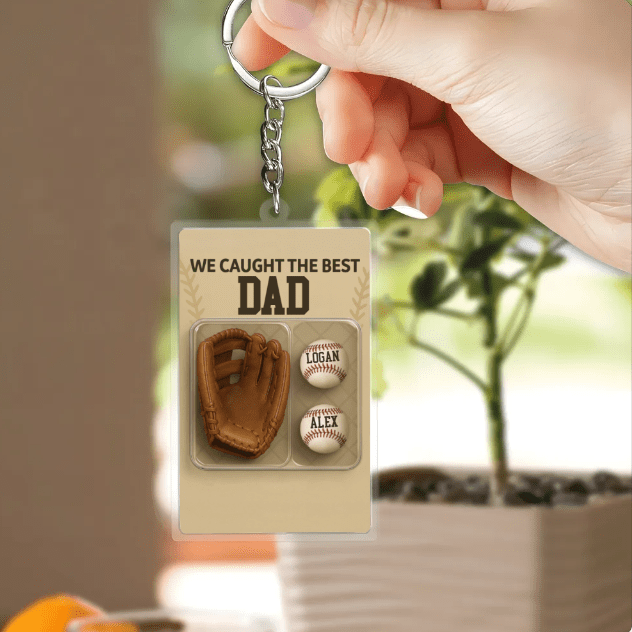 Baseball Dad Ver2 - Acrylic Keychain - Father's Day Gift for Dad, Family Member 09503232 - DiyGiftly