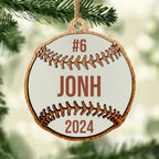 Baseball Laser Engraved Ornament - Gift For Team Or Baseball Lovers 749073 - DiyGiftly