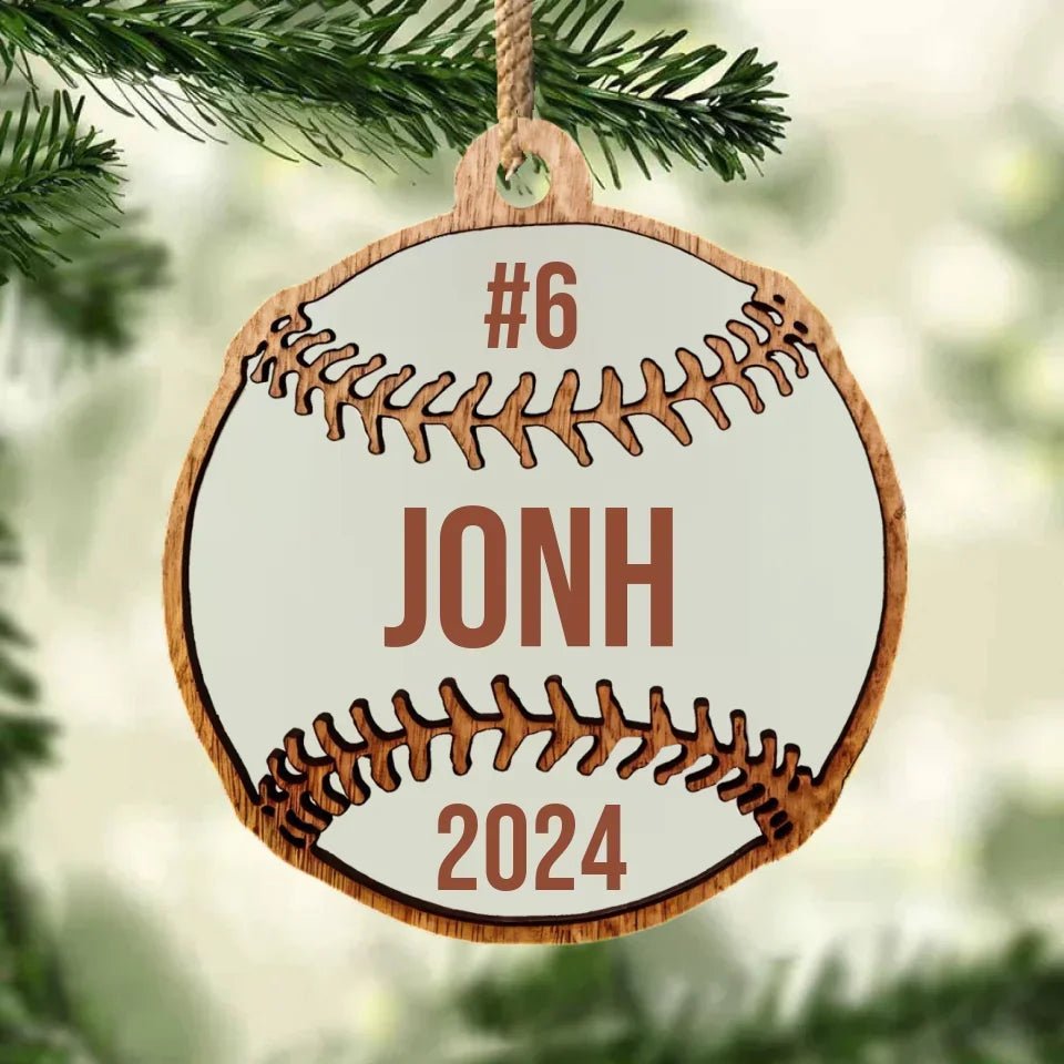 Baseball Laser Engraved Ornament - Gift For Team Or Baseball Lovers 749073 - DiyGiftly