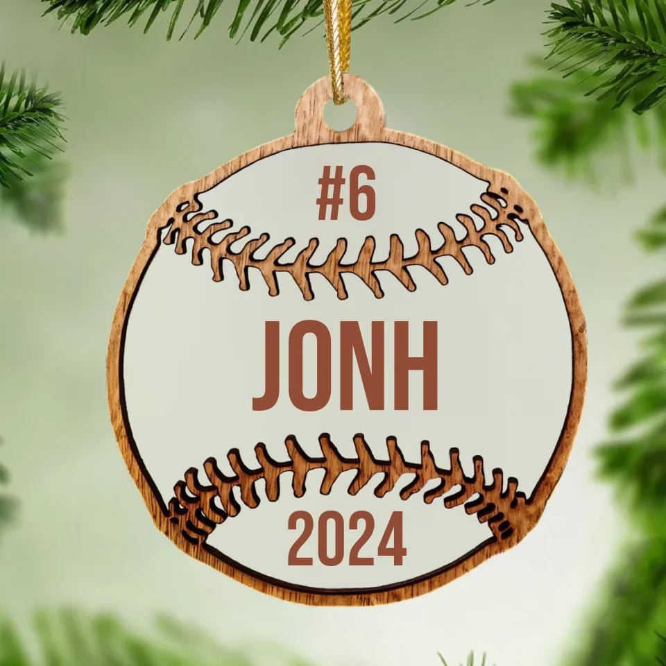 Baseball Laser Engraved Ornament - Gift For Team Or Baseball Lovers 749073 - DiyGiftly