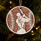 Baseball Male and Female Layer Wood Ornament Personalized Gift 689111 - DiyGiftly