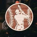 Baseball Male and Female Layer Wood Ornament Personalized Gift 689111 - DiyGiftly