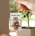 Basketball Dad - Acrylic Keychain - Father's Day Gift for Dad, Family Member 40621568 - DiyGiftly