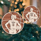 Basketball Male and Female Layer Wood Ornament Personalized Gift 689029 - DiyGiftly