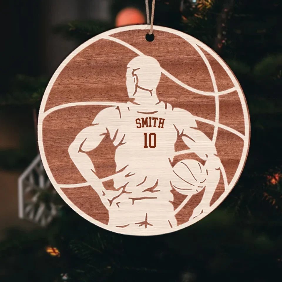 Basketball Male and Female Layer Wood Ornament Personalized Gift 689029 - DiyGiftly