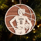 Basketball Male and Female Layer Wood Ornament Personalized Gift 689029 - DiyGiftly