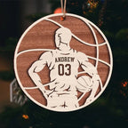 Basketball Male and Female Layer Wood Ornament Personalized Gift 689029 - DiyGiftly